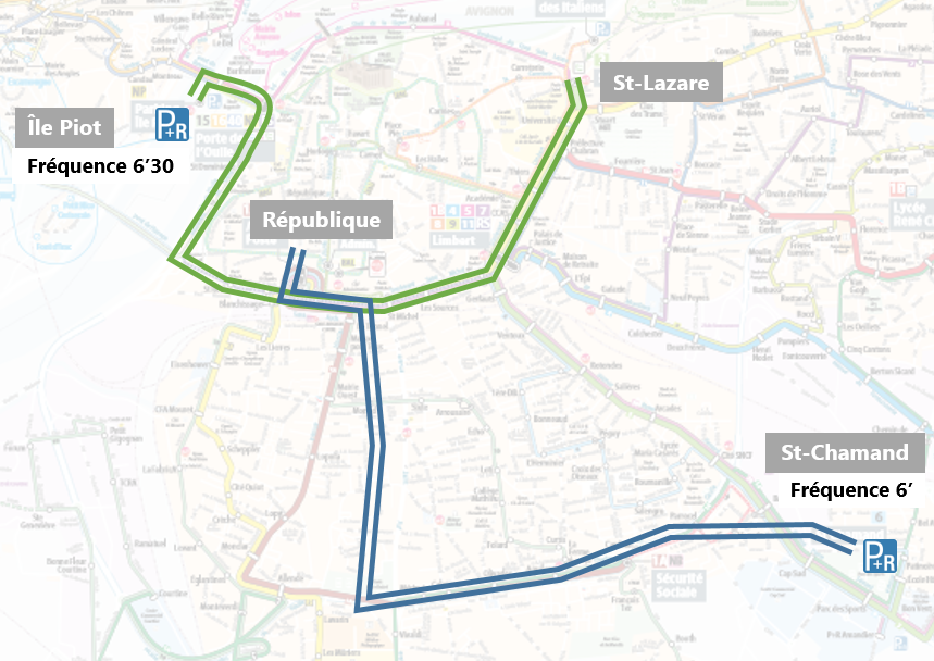 Tracé de la deuxième ligne pour le Tram du Grand Avignon